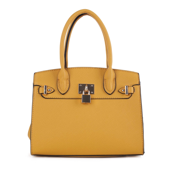 Women's Mustard & Gold Decorative Exclusive Tote Handbag