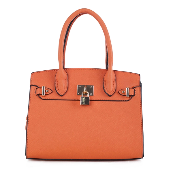 Women's Orange & Gold Decorative Exclusive Tote Handbag